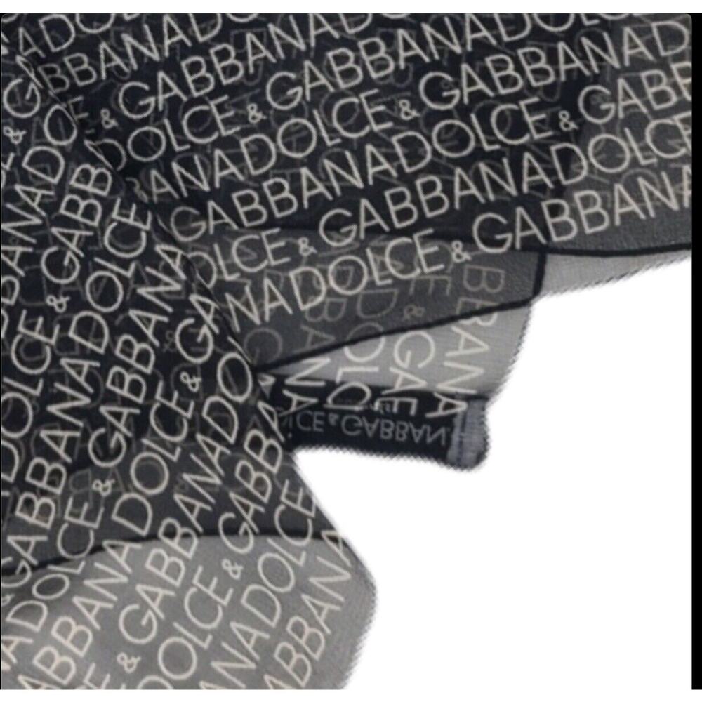 Dolce & Gabbana Signature Logo Silk Monogram Neck Hair Handbag Scarf  NWT - Picture 10 of 12